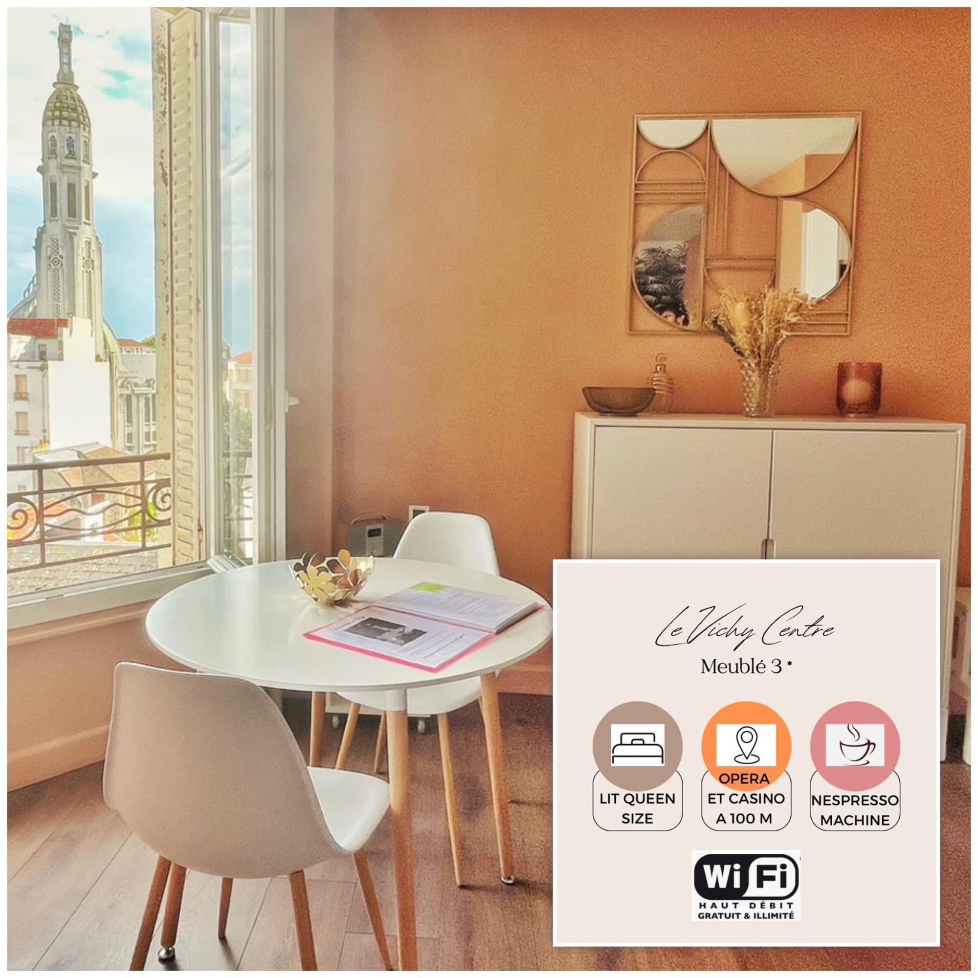Le Vichy Centre, Spacieux Et Cosy T2 Avec Vue, Au Calme Luaran gambar
